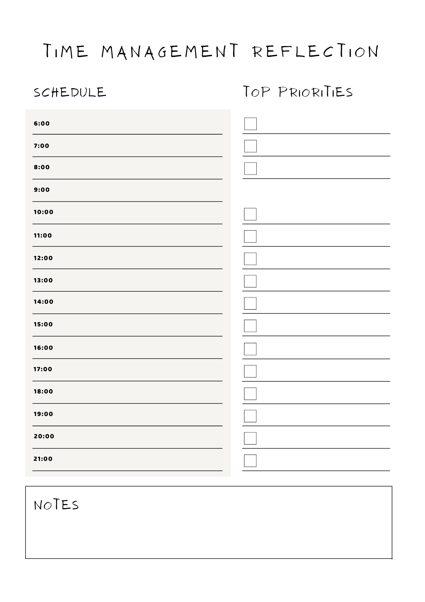 Time Management Reflection