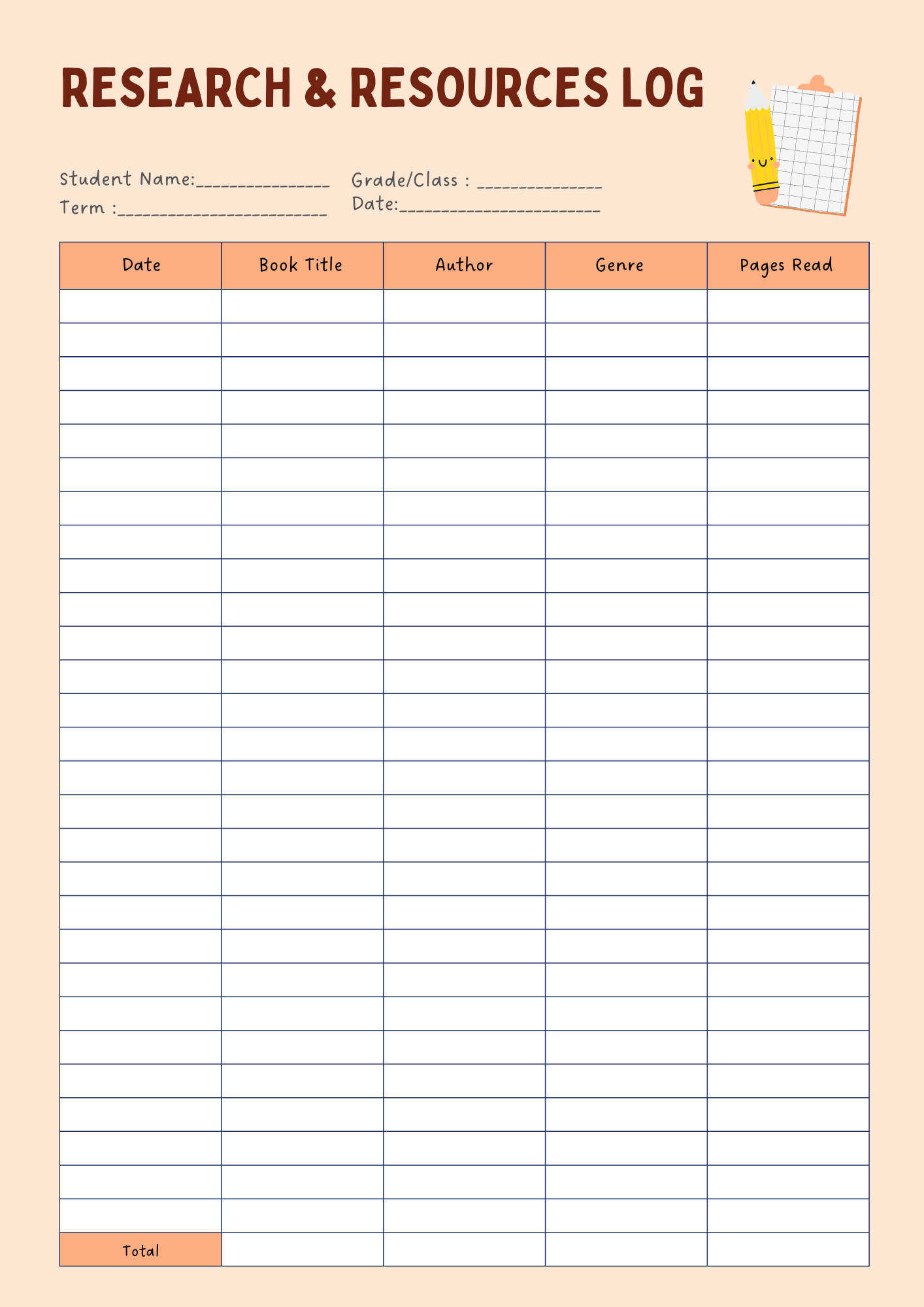 Research & Resources Log