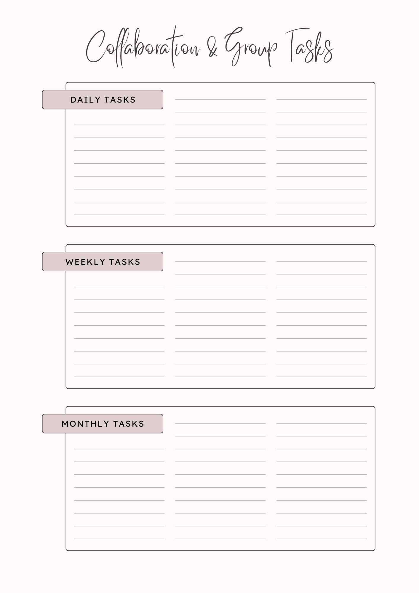 Collaboration & Group Tasks