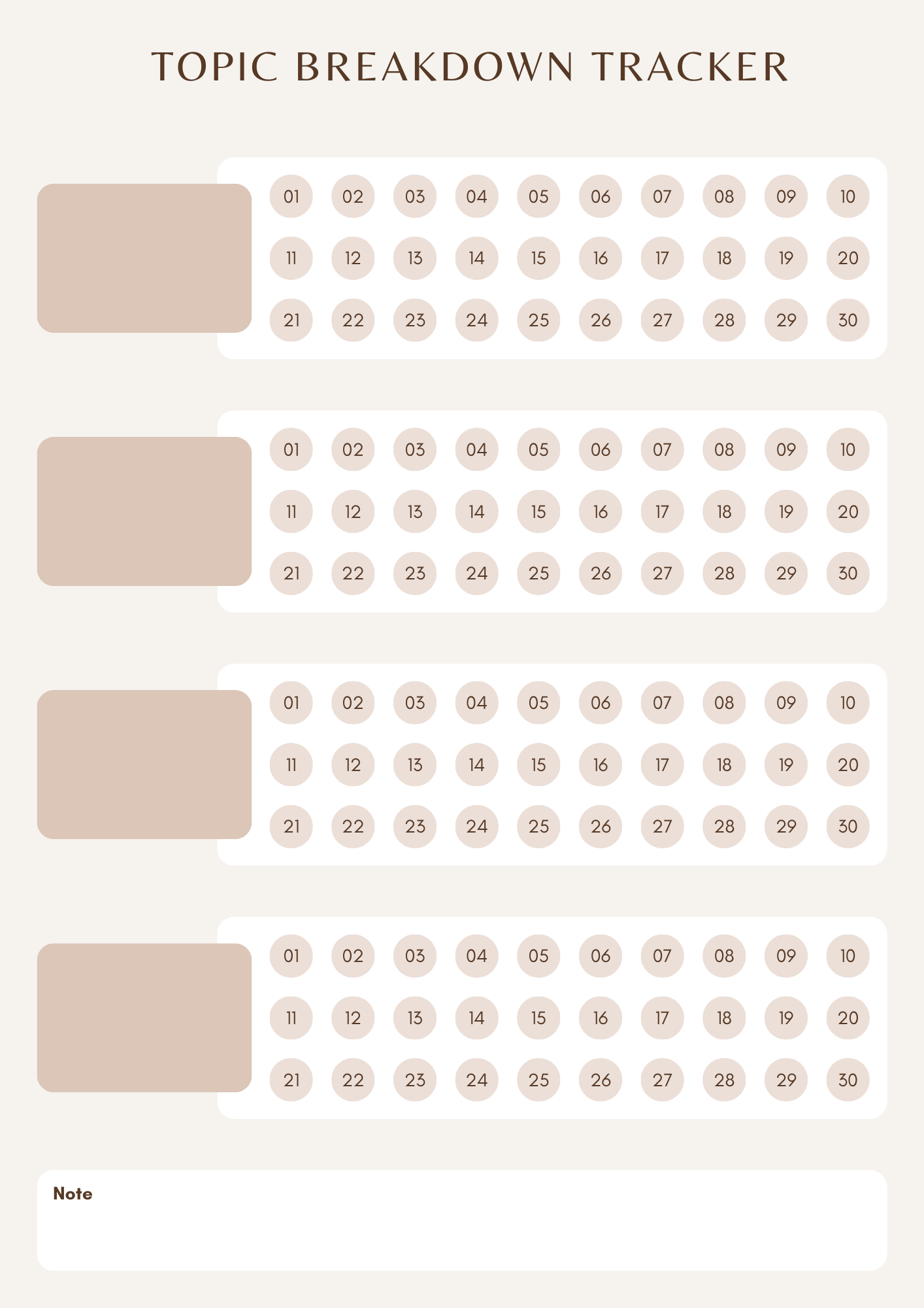Topic Breakdown Tracker