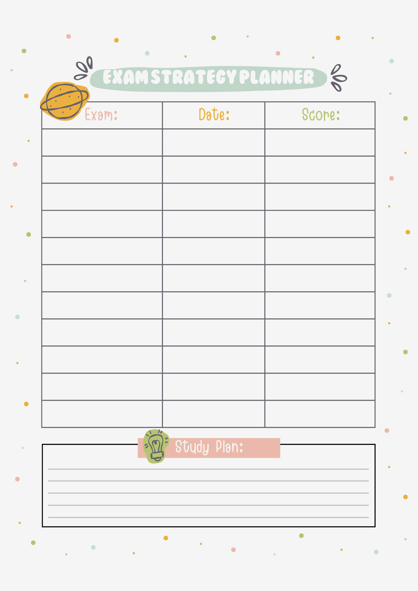 Exam Strategy Planner