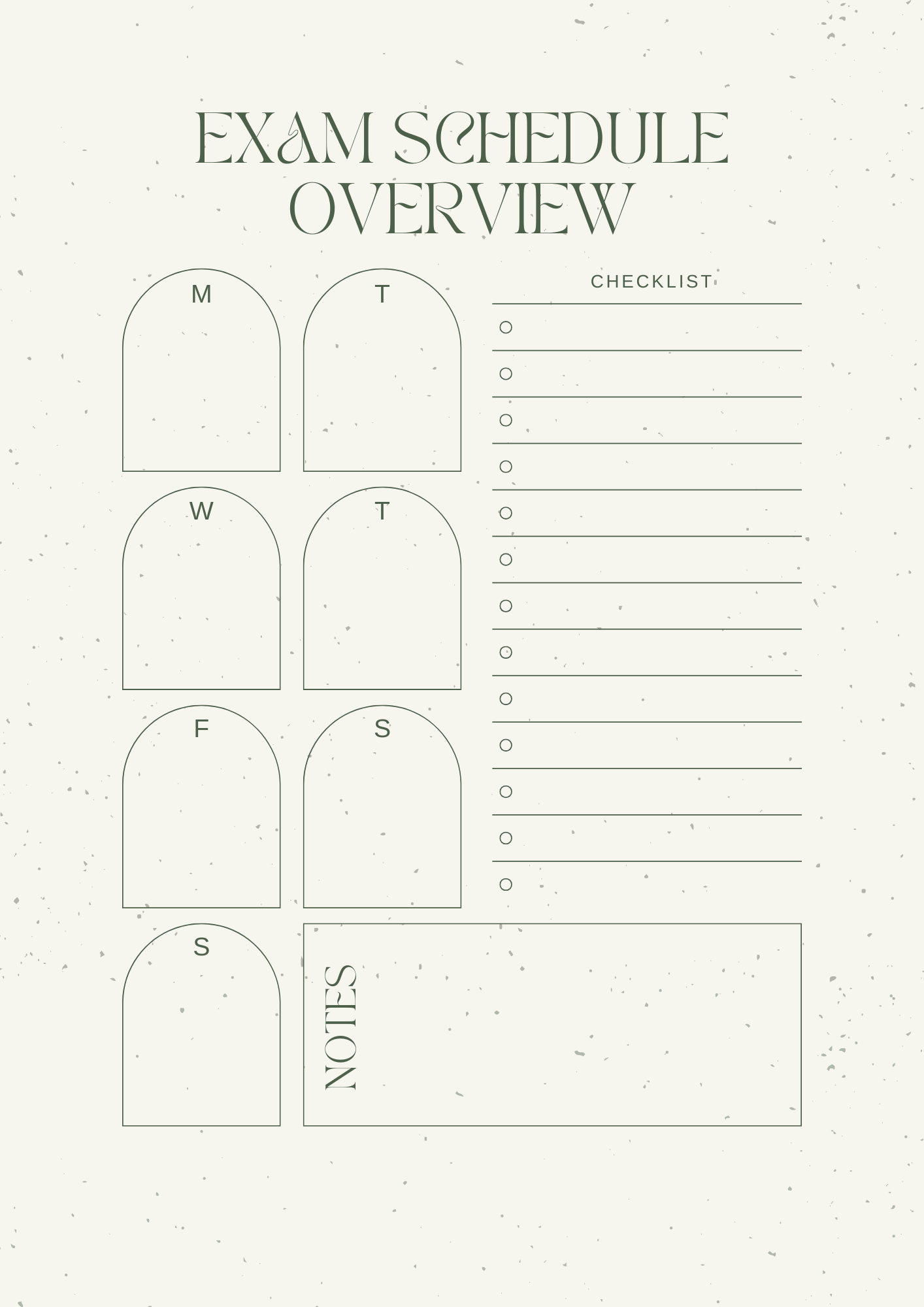 Exam Schedule Overview