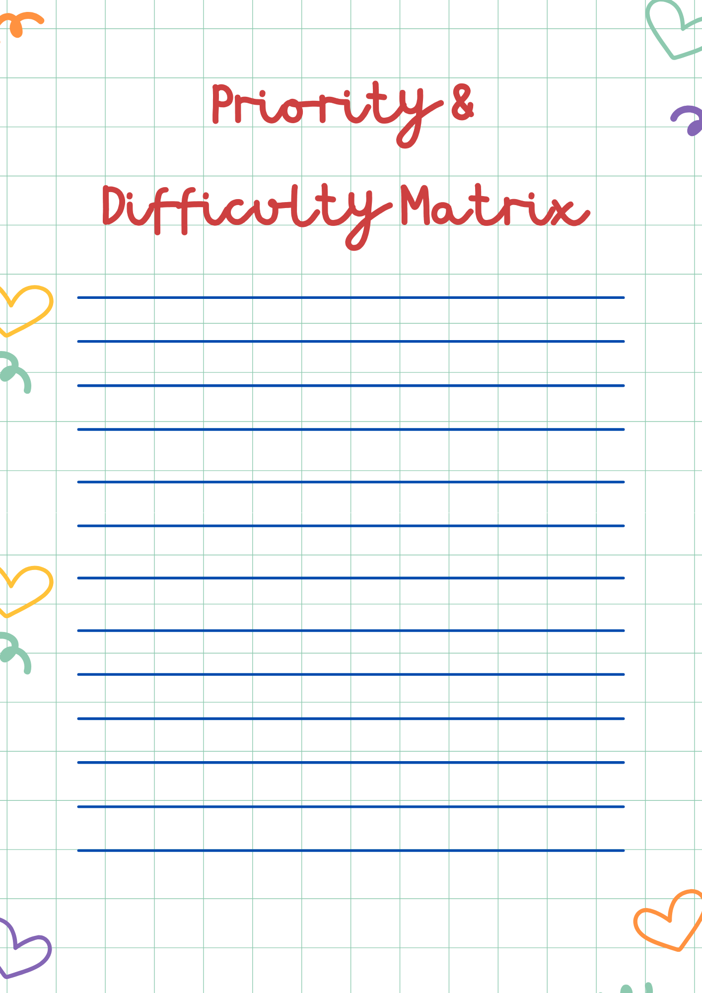 Priority & Difficulty Matrix